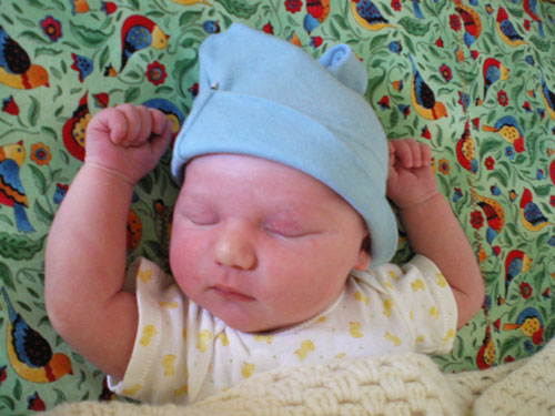 Sleeping in the crib